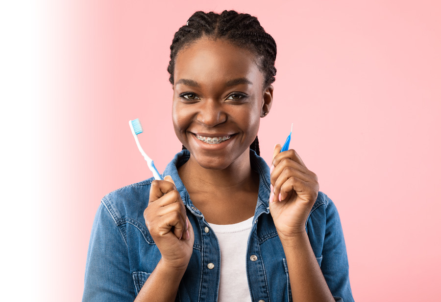 How to brush your teeth with braces